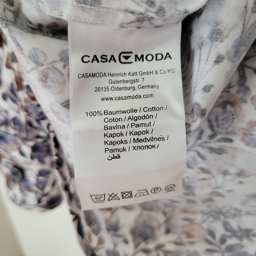 Casa Moda Casual Fit Button Down Shirt Large 41/42 Mens Floral Watercolor - Bild 10 von 16