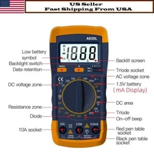 Volt Meter AC DC Voltage Frequency Multimeter