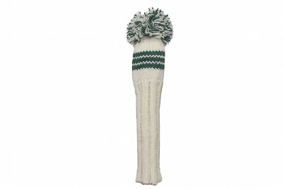 Sunfish white and green knit wool fairway golf headcover