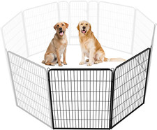 Dog Playpen Outdoor 40 Inch 2 Panels Indoor Dog Fence Metal Dog Pen Heavy Duty P