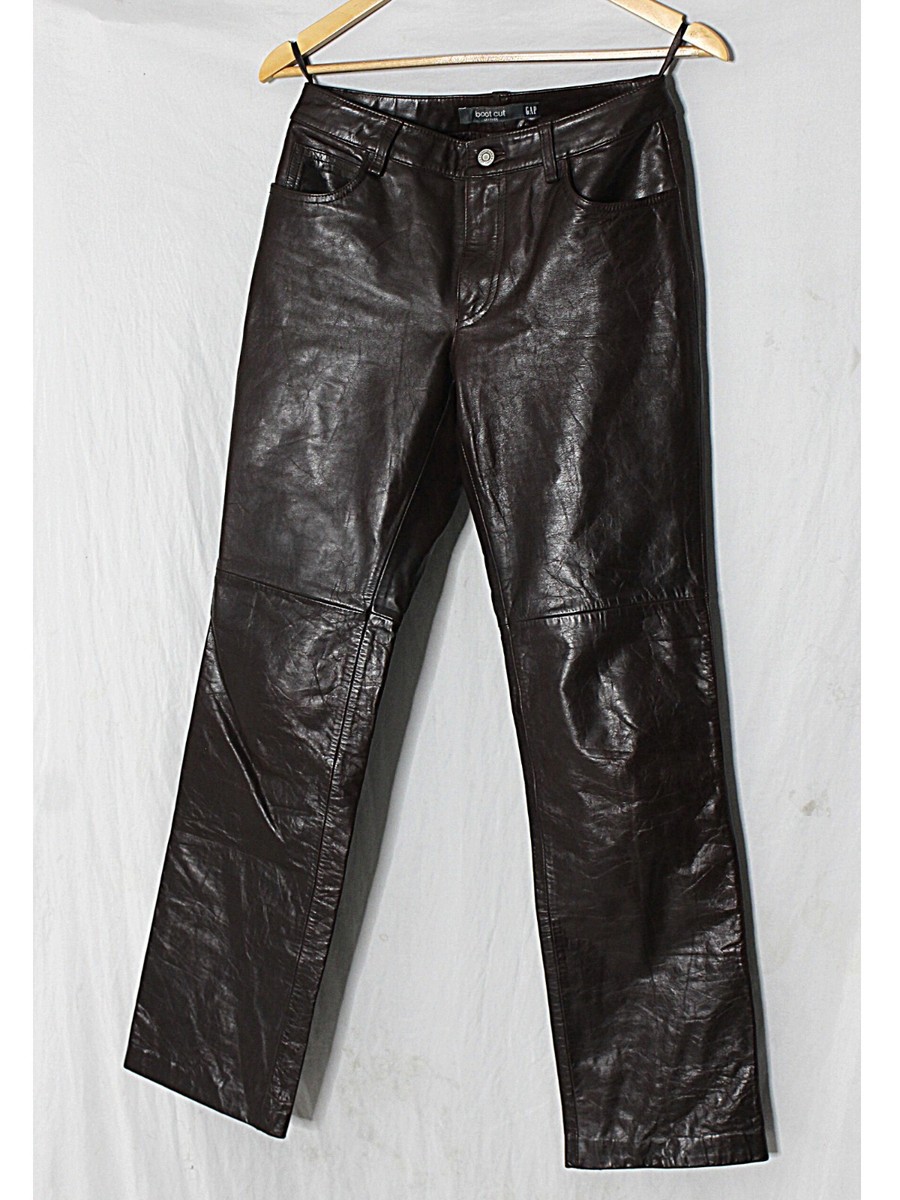 Womens Leather Pants Gap Mom Jeans Brown Size 4 Small