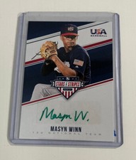 2018 USA Stars and Stripes Maysn Winn 1/5 Auto Green Ink St Louis Cardinals!