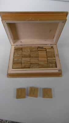 Orleans Scrabble Engraved Wooden Letters Box