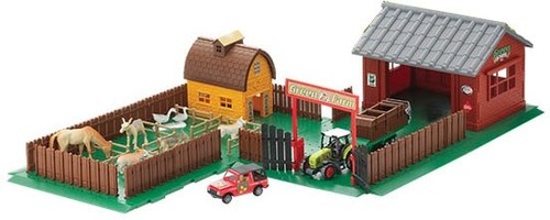 Kids Toy Build A Farm House Barn With Farm Animals Tractor Trailer