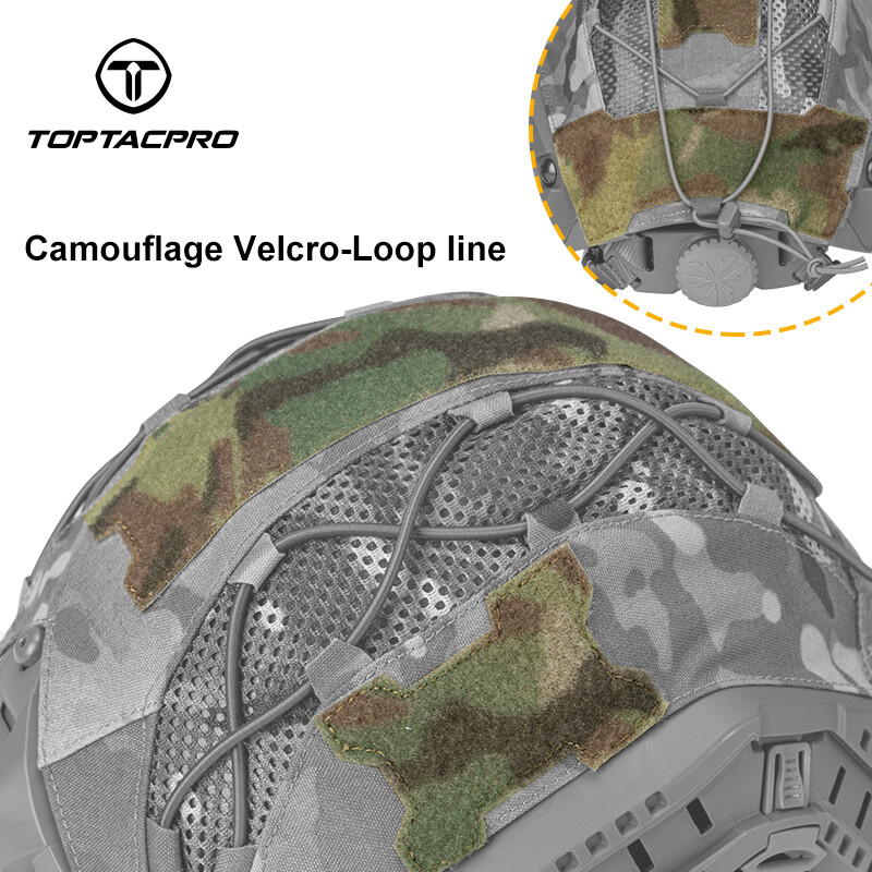 Couverture De Casque Tactique TOPTACPRO – FAST Original – Multi-camo – Airsoft