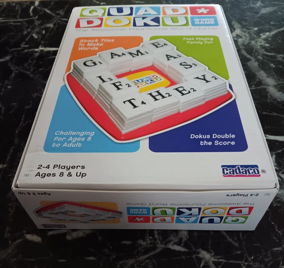 QUAD DOKU Word Game 2 to 4 Players Cadaco 2009 FAMILY BOARDGAME Complete - Image 3 of 4