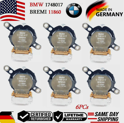 GENUINE BREMI 6x Ignition Coils For 1996-2005 BMW l6 & V8 ENGINE #1748017 #11860