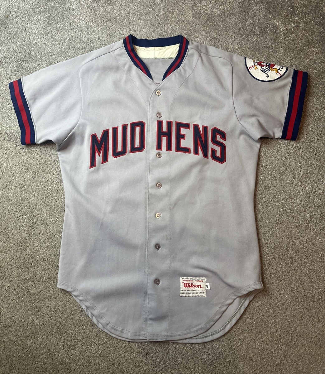 Toledo Mud Hens Game Used Jersey Gray Wilson Sz 42 Baseball Team