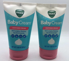 2PK Vicks Baby Cream Soothing Cream  3 OZ Each  Sealed  Fast Shipping