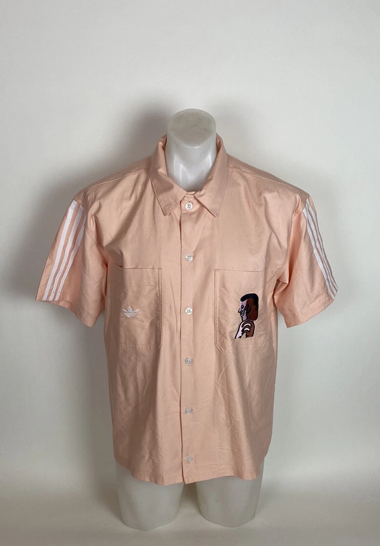 button up adidas shirt