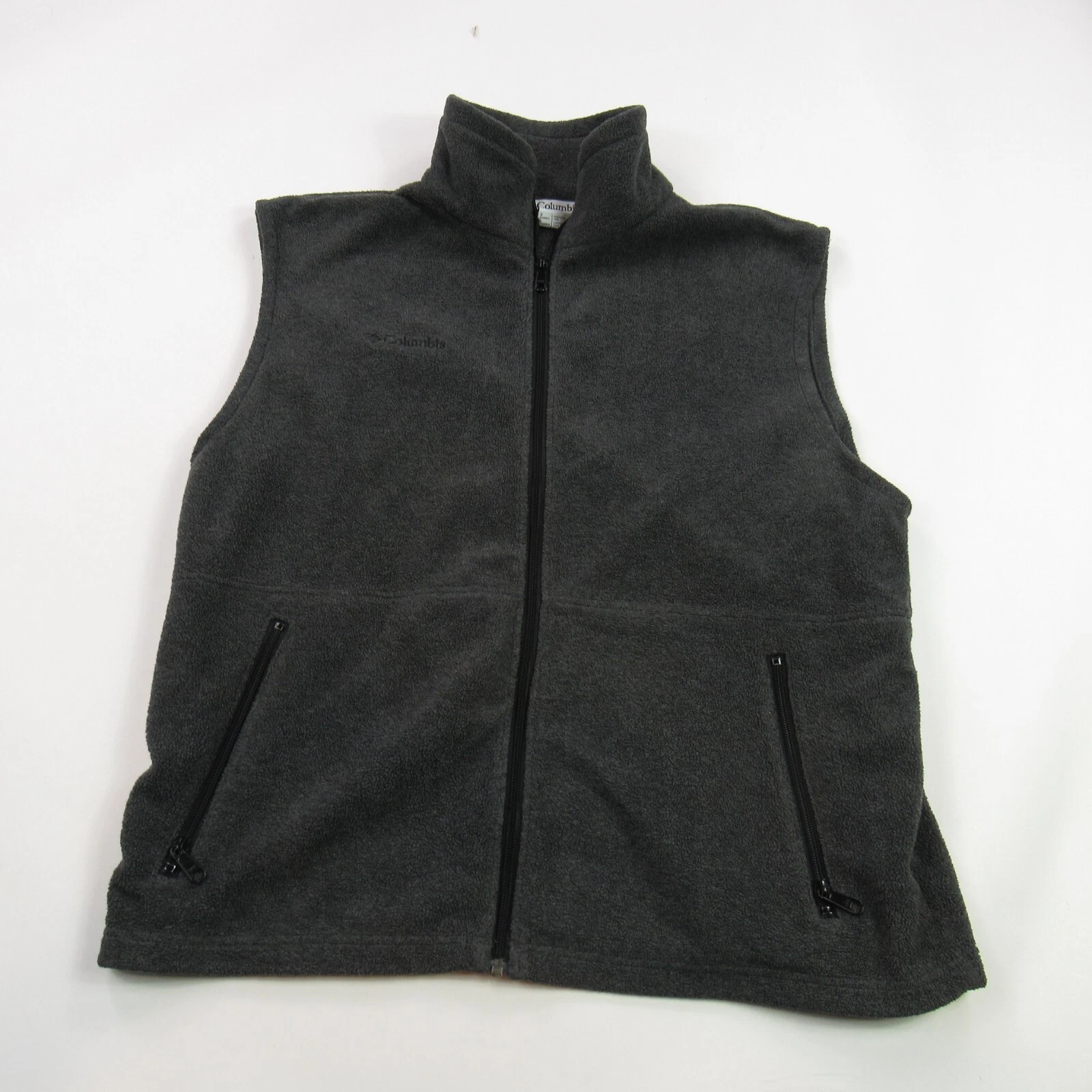Columbia Vest Mens Large Gray Sleeveless Zip Front Pockets Casual Lightweight