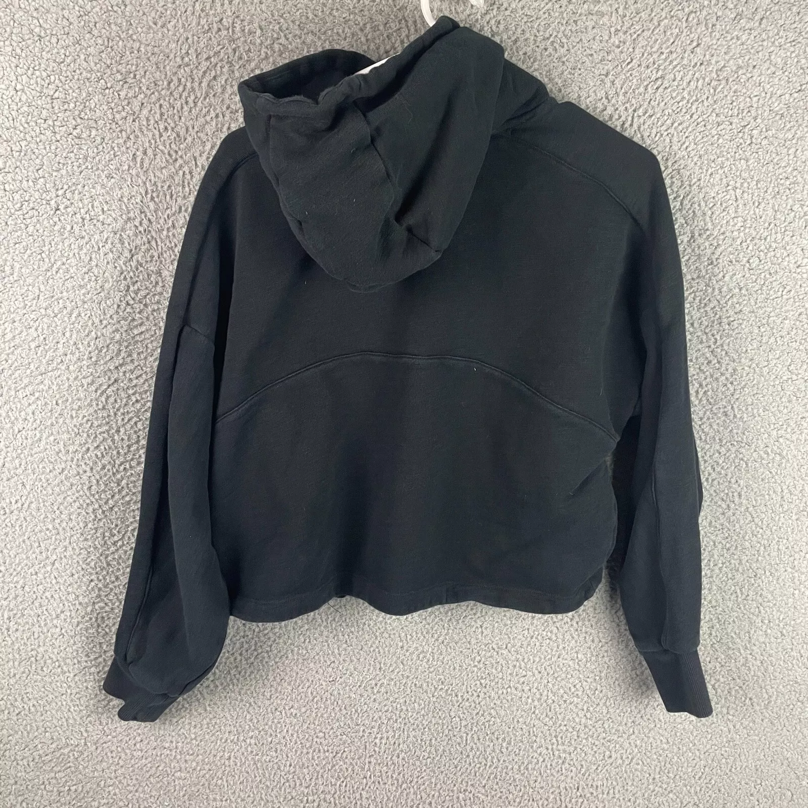 sweaty-betty crop pullover drawstring stain hoodie