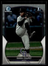 Isaiah Coupet 2023 Bowman Draft Chrome 1st Refractor B Card #BDC-37