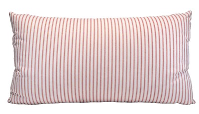 Ticking Red Stripe Decorative Throw Pillow Cover Lumbar 14x24 | eBay