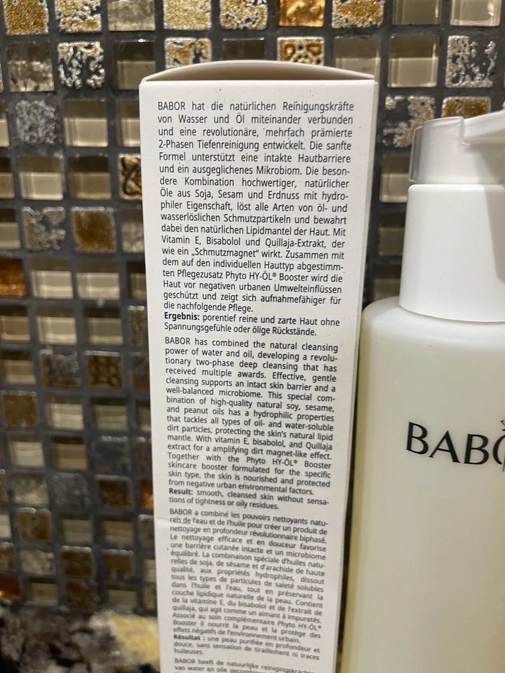 Limpador BABOR HY-OL tamanho completo 6,76 oz - Novo na caixa - Imagem 4 de 4