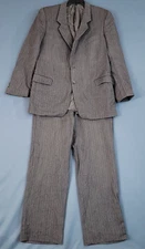 Conte di Roma Men's 2 Piece Suit Sport Coat Blazer Jacket & Pants Gray Size 42L