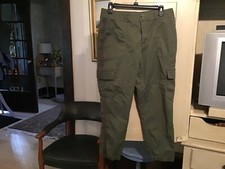 Tommy Hilfiger womens olive green Chelsea cotton cargo pants 8 EUC