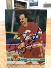 1991-92 TOPPS STADIUM CLUB #217 RIC NATTRESS SIGNED AUTOGRAPHED CARD A