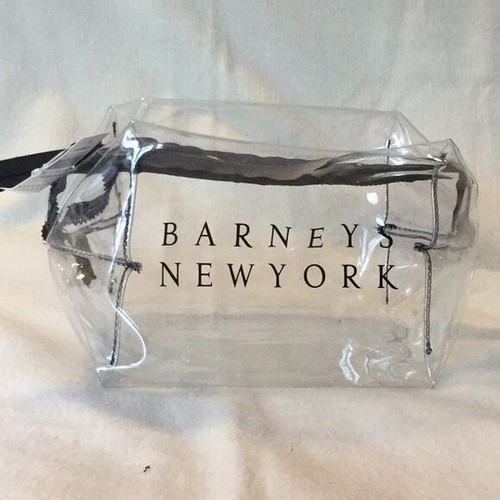 Barneys New York Durchsichtige PVC Tasche Kosmetiktasche 8x5 Reißverschluss Make-up Toilette Reisen Neu - Bild 2 von 5