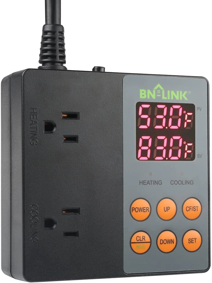BN-LINK Smart WiFi Digital Temperature Controller Heating & Cooling -40-176°F - Image 2 of 4