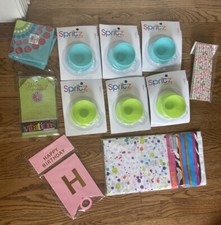 NEW Girls 12pc Artsy Tea Party Birthday Day Party Decorations Supplies Invites 