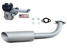 Header Exhaust Pipe for: Go Kart Predator 212cc, Honda GX160, GX200, LIFAN 7HP.