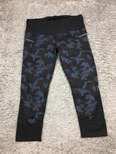 Active Life Compression Pants Womens Size XL Blue Camo Black Stretch