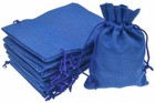 3 Blue Premium Cloth Jewelry/Gift Drawstring Bags – 5.5x3.5 – Party Favor Pouch