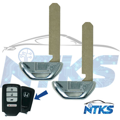 2 New Emergency Key Insert Uncut Blade HO01 Replacement for Honda