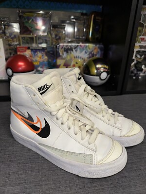 Nike Blazer Mid '77 NN (GS) Shoes White Black Orange FN7788-100 Unisex Sz 3.5Y
