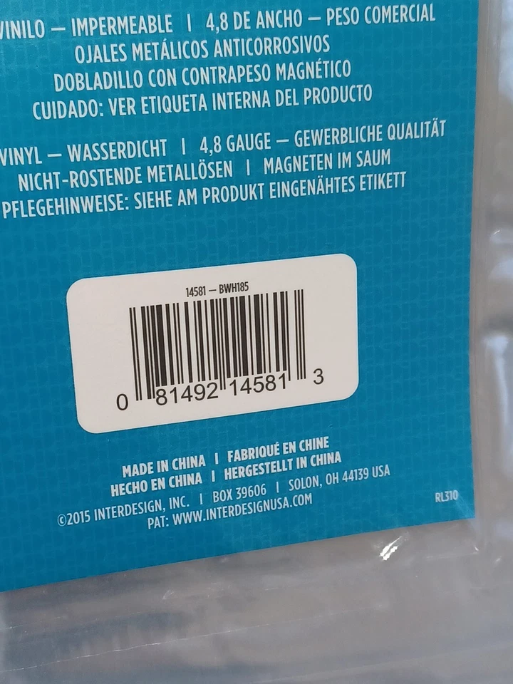 IDesign Revestimiento de Ducha Impermeable Vinilo Transparente 72 x 96 14581 Foto 3 de 3