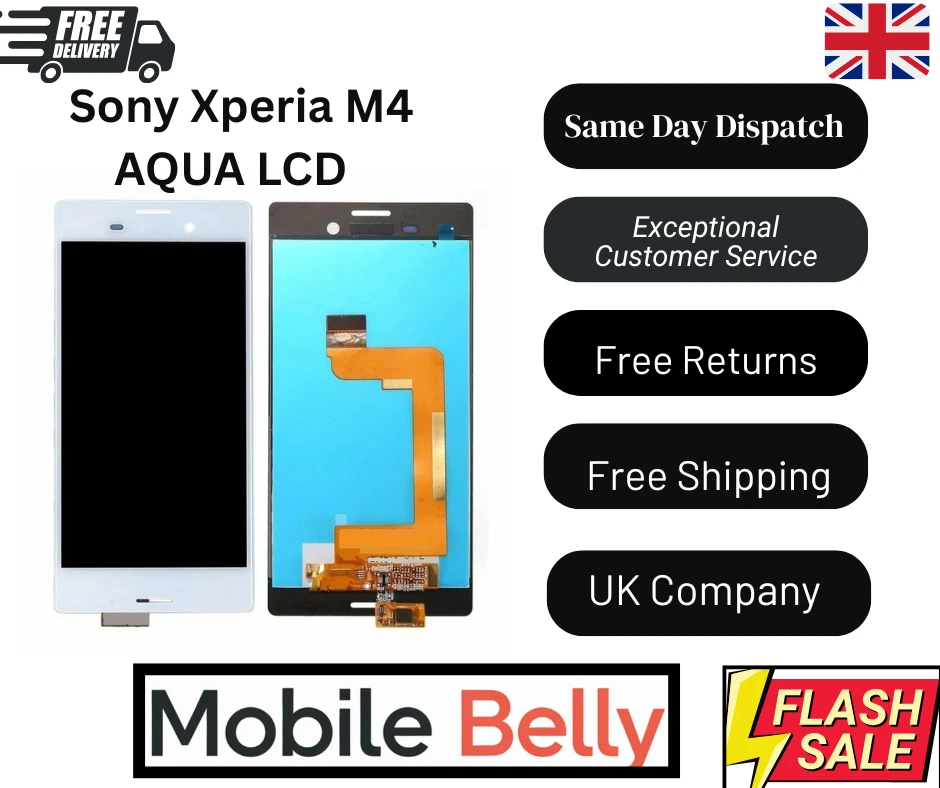 Genuine Sony Xperia m4 Aqua e2312, e2333 DUAL SIM BIANCO LCD Schermo Genuine Sony Xperia m4 Aqua e2312, e2333 DUAL SIM BIANCO LCD Schermo