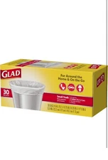 Glad Small Trash Bags, 4 Gallon, 30 Count (Pack of 6)  