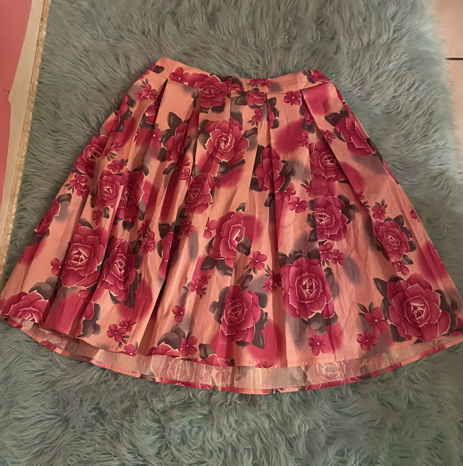 emondora floral pleated skirt size L