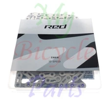 SRAM AXS RED E1 12S Chain Flattop HollowPin Rivets 114 Links w/Connector Silver