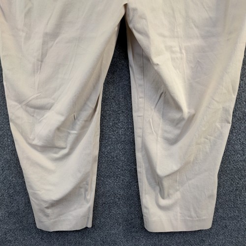 Talbots Women's Perfect Crop Pants Petite 16P Cream Flat Front Button Hem - 第 7/11 張圖片