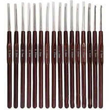 Hand Lace Crochet Needles Crochet Hooks Knitting Needles 16 Sizes .5 to 2.5MM 