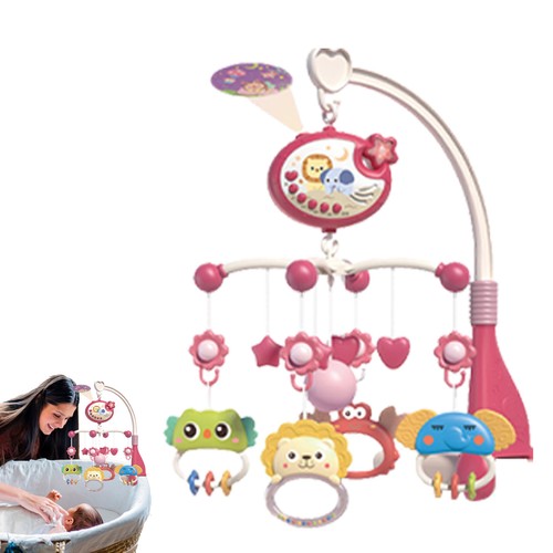 Baby Musical Bed Bell Nursery Light Crib Mobile Star Music Box Rattle Toy Remote - Picture 7 of 14