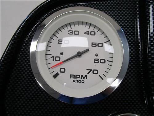 LOWE F2152160425 GAUGE SET OF (4) PANEL CARBON FIBER 20 1/2" X 9 3/4" BOAT - Image 3 of 4