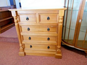 Pine 5 Drawer Chest Ebay