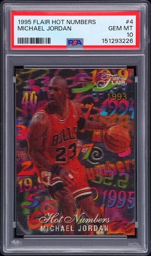 1995 FLAIR HOT NUMBERS #4 MICHAEL JORDAN PSA 10