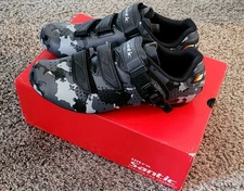 Ultro Santic Mens Road Cycling Shoes Camo Gray  Size US 8  EUR 41 NEW!
