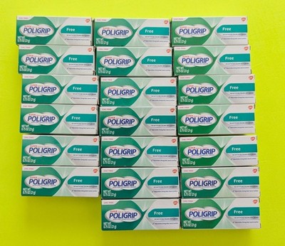 Super Poligrip Free Denture Adhesive Cream 0.75 oz - Lot of 20