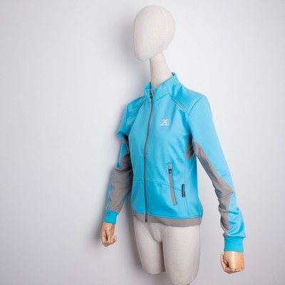 X-Bionic Women's Blue Grey Tech Performance Running Cycling Jacket S/M