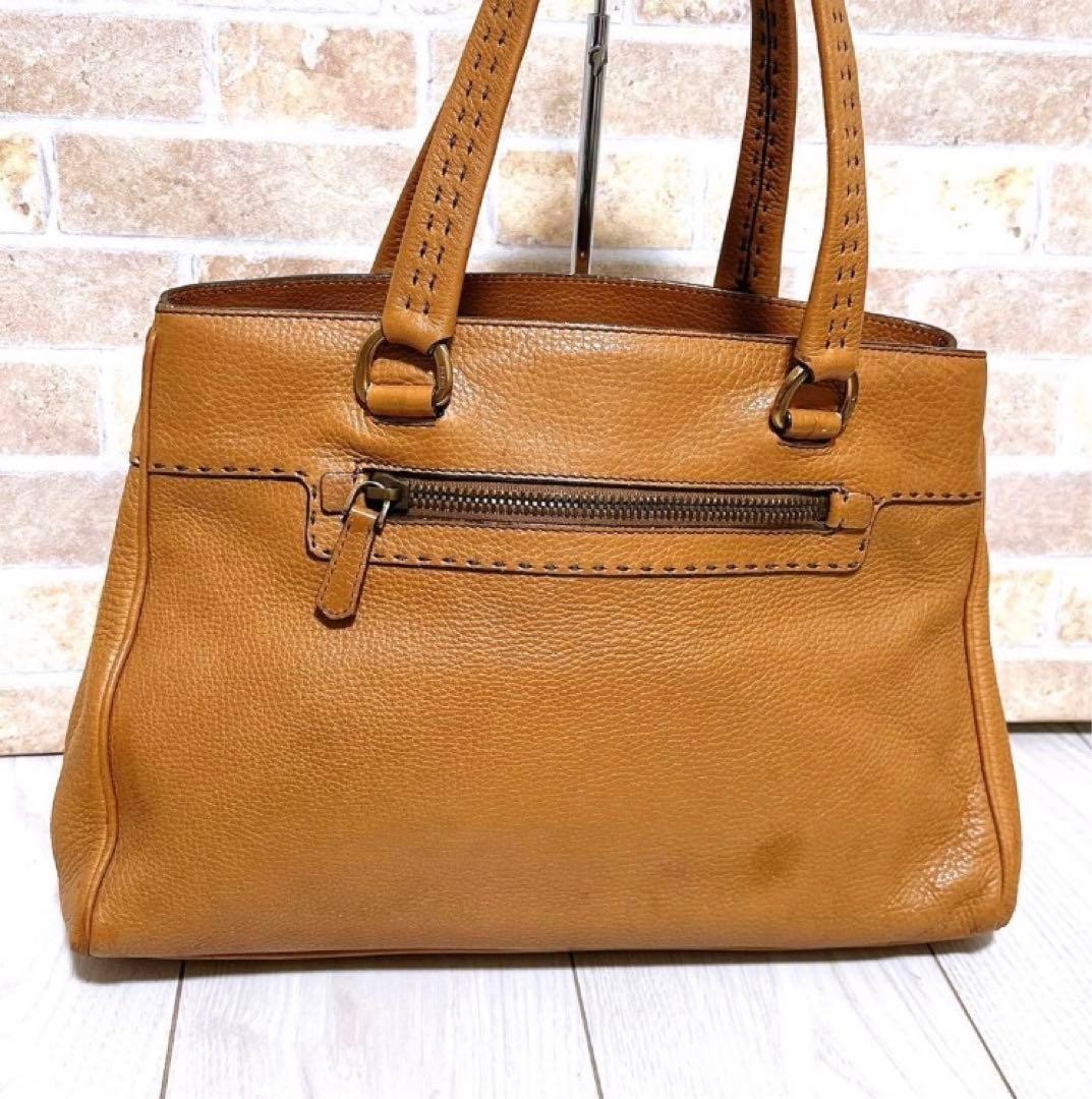 PRADA Tote Shoulder Bag Leather