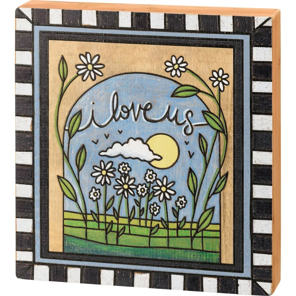 NEW Floral Design " I LOVE US" Box Sign - Image 3 of 4