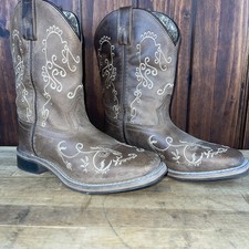SMOKY MOUNTAIN Brown Western Girls Cowboy Boots US Size 3R