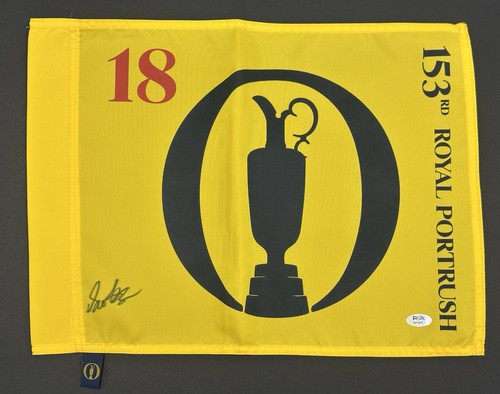 Scottie Scheffler Signed 2025 The Open 153rd British PORTRUSH Auto Flag PSA COA