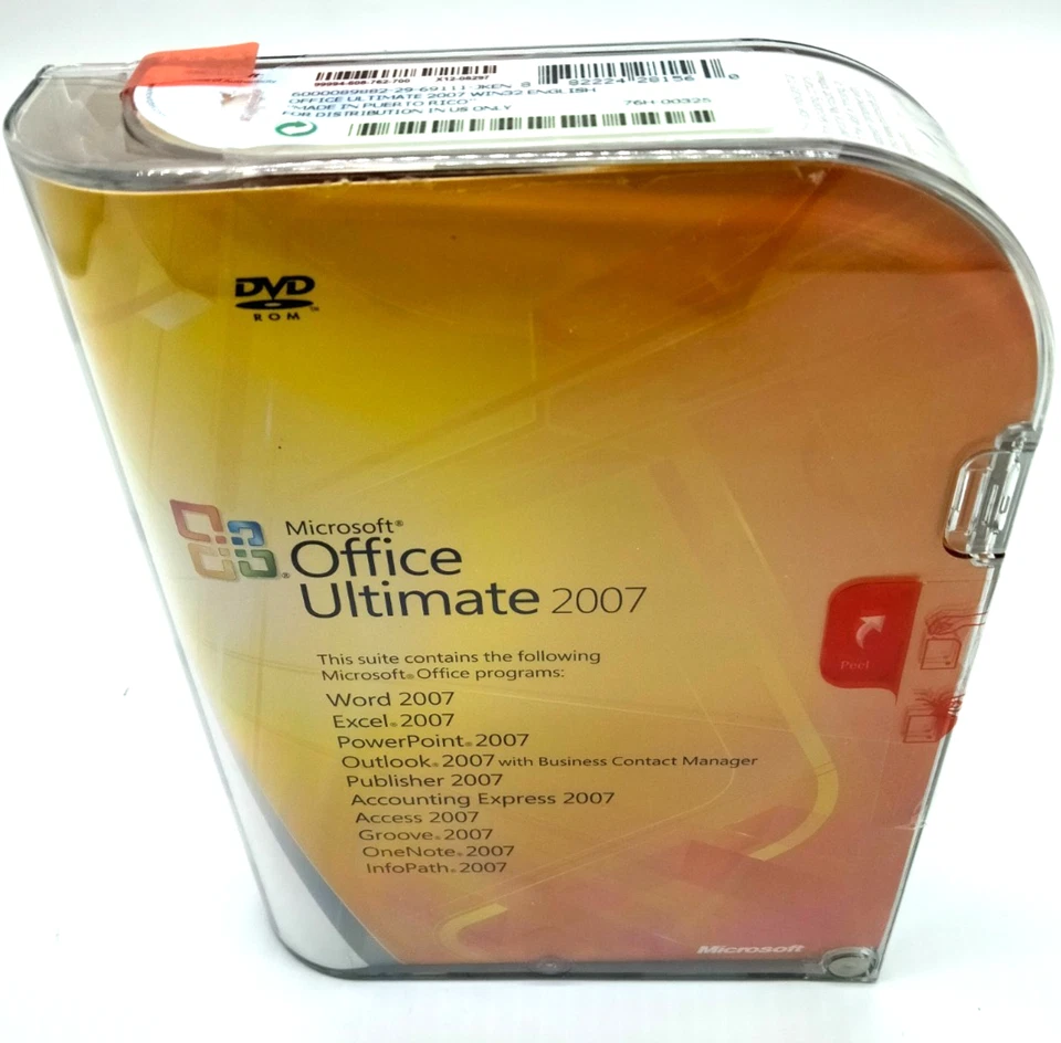 Microsoft Office Ultimate 2007 DVD Full Version word Excel Powerpoint SEALED BOX - Image 2 of 4