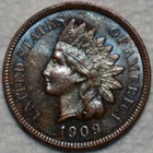 Uncirculated 1909 Indian Head Cent, Attractively Toned & Razor-Sharp.
